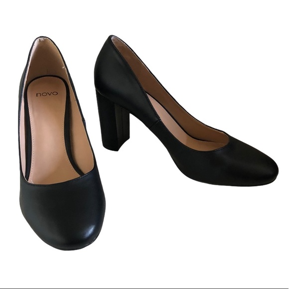 NOVO “Ivo” Black Pumps Sz 8 Block Heel Worn Once - Picture 6 of 6